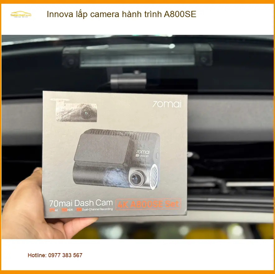 Anh Minh lắp camera hành trình A800SE cho Innova tại Quận 3 ảnh thực tế 2