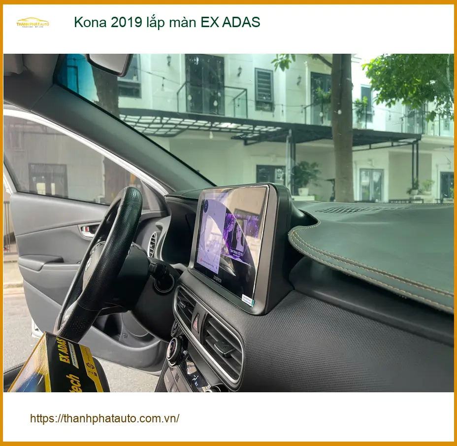 Trung tâm lắp màn hình EX ADAS Kona 2019 chính hãng tại Quận 10 ảnh thực tế 2