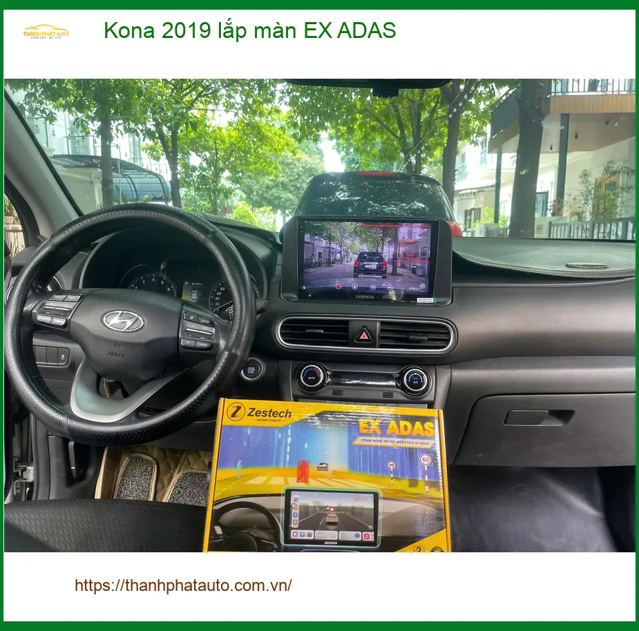 Trung tâm lắp màn hình EX ADAS Kona 2019 chính hãng tại Quận 10 ảnh thực tế 3