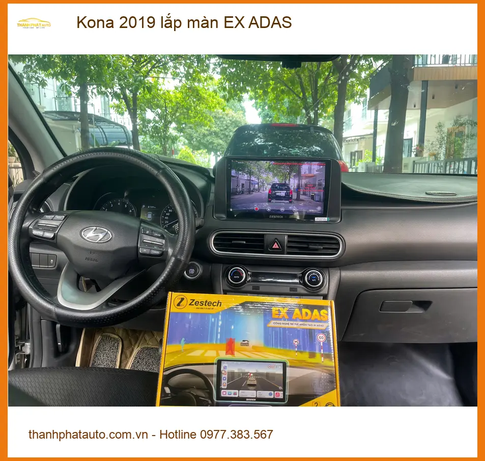 Anh Bách lắp màn EX ADAS cho Kona 2019 tại Cần Giờ vì cần hỗ trợ lái xe an toàn ảnh thực tế 2