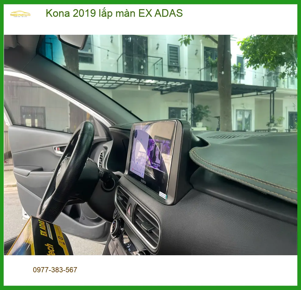 Anh Bách lắp màn EX ADAS cho Kona 2019 tại Cần Giờ vì cần hỗ trợ lái xe an toàn ảnh thực tế 4
