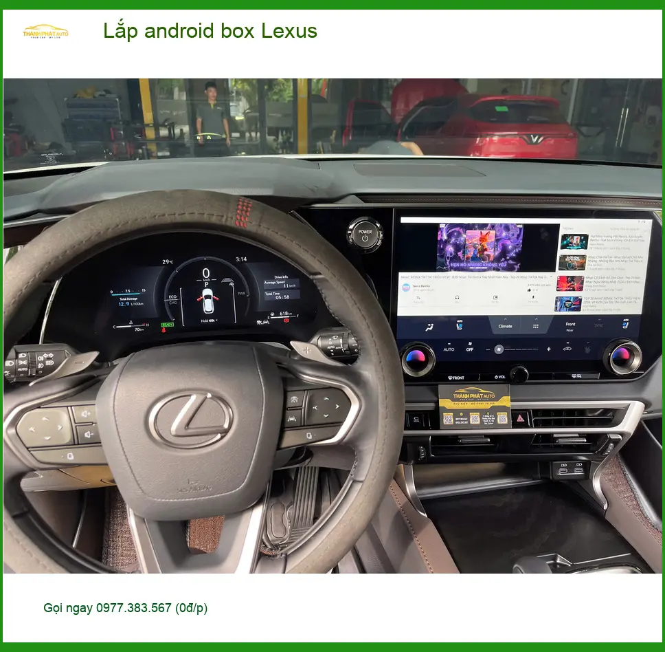 Anh Khải lắp Android Box cho Lexus RX 350 tại Bình Tân để màn hình zin thông minh ảnh thực tế 3