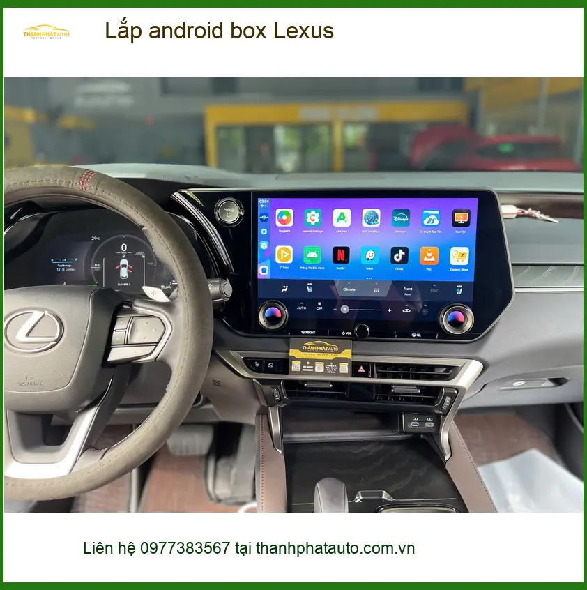 Anh Khải lắp Android Box cho Lexus RX 350 tại Bình Tân để màn hình zin thông minh ảnh thực tế 5