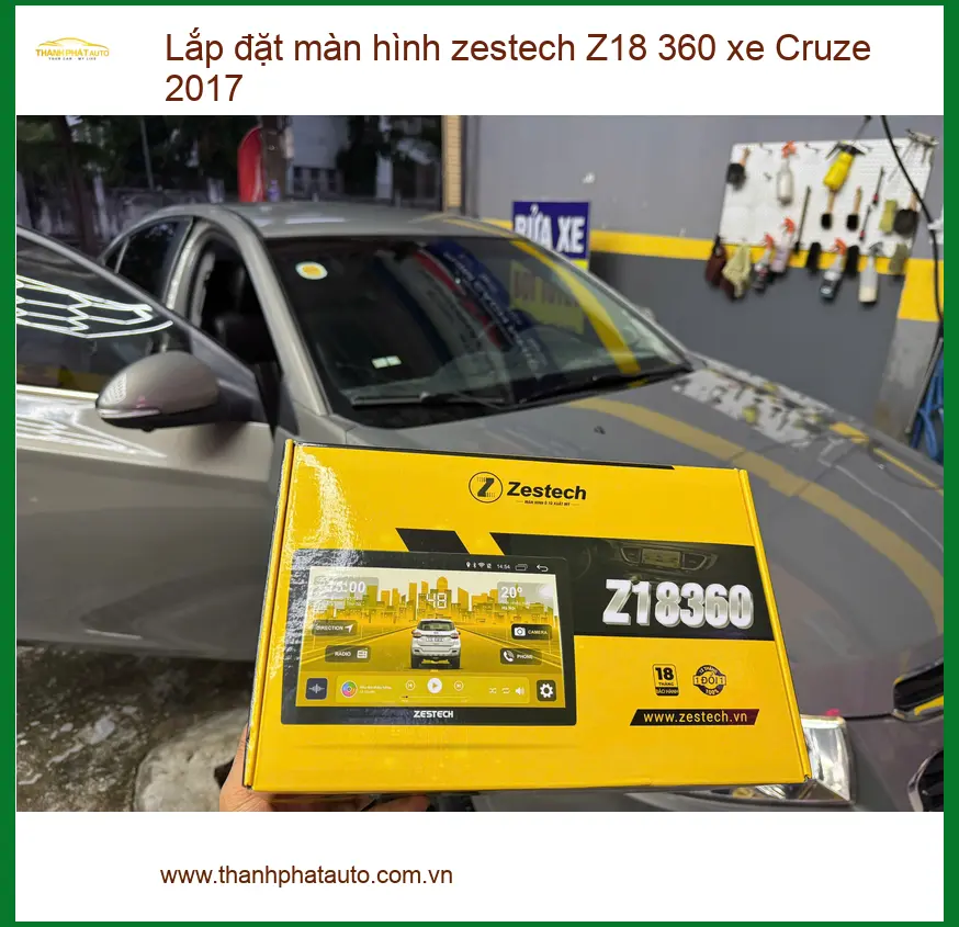 Anh Dũng lắp màn hình Zestech Z18 360 xe Cruze 2017 tại Thủ Đức