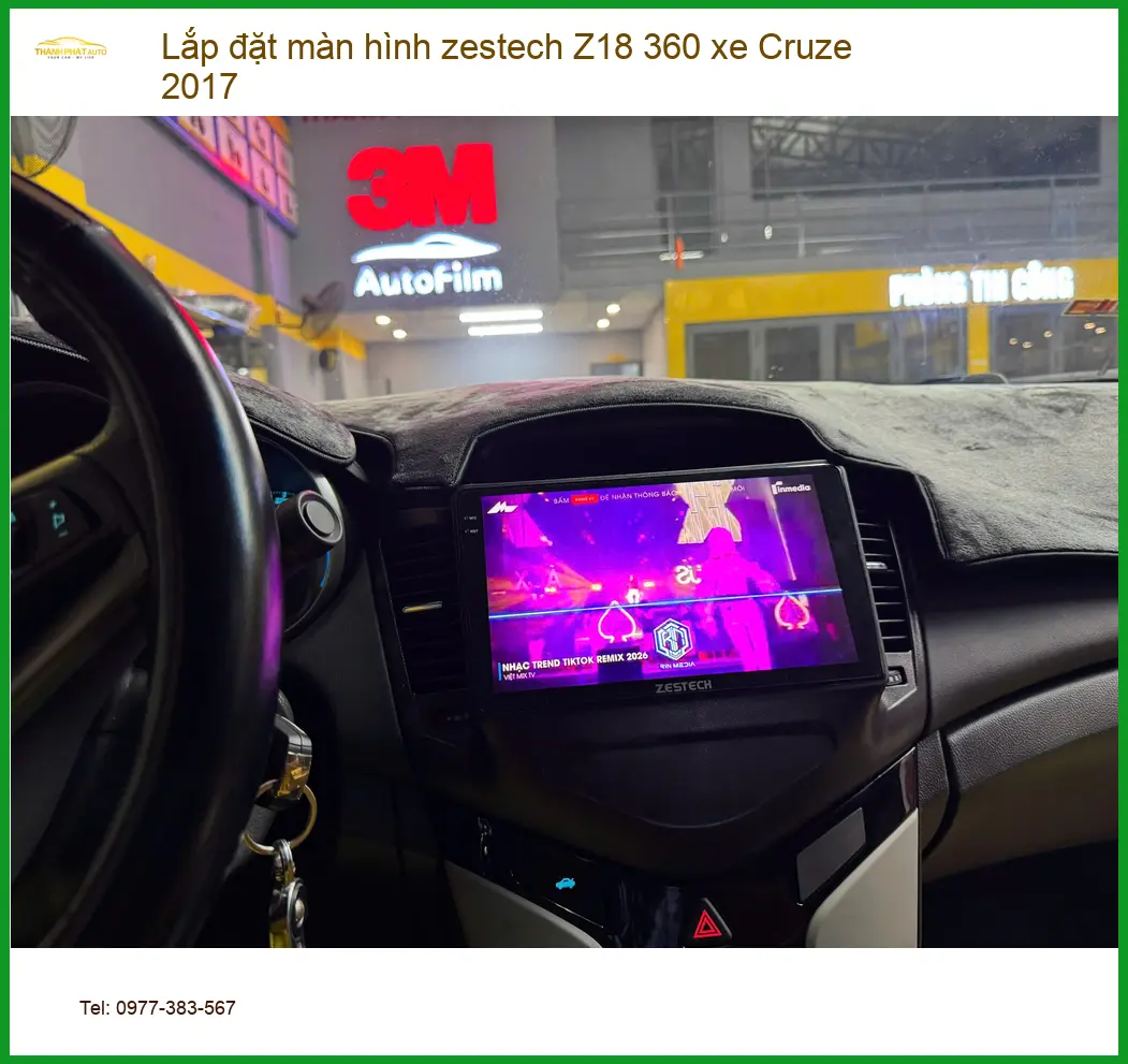 Anh Dũng lắp màn hình Zestech Z18 360 xe Cruze 2017 tại Thủ Đức ảnh thực tế 2