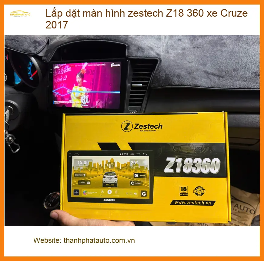 Anh Dũng lắp màn hình Zestech Z18 360 xe Cruze 2017 tại Thủ Đức ảnh thực tế 3