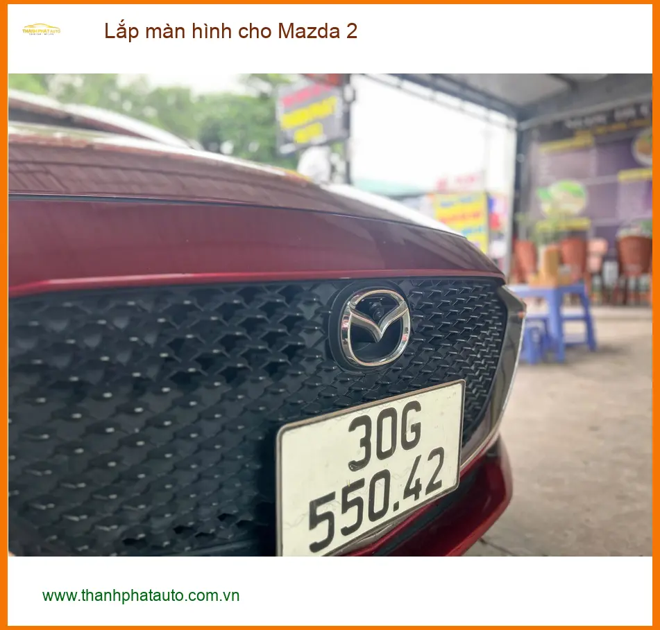 Anh Huy lắp màn hình Android cho Mazda 2 tại Hóc Môn để xem YouTube khi kẹt xe ảnh thực tế 5
