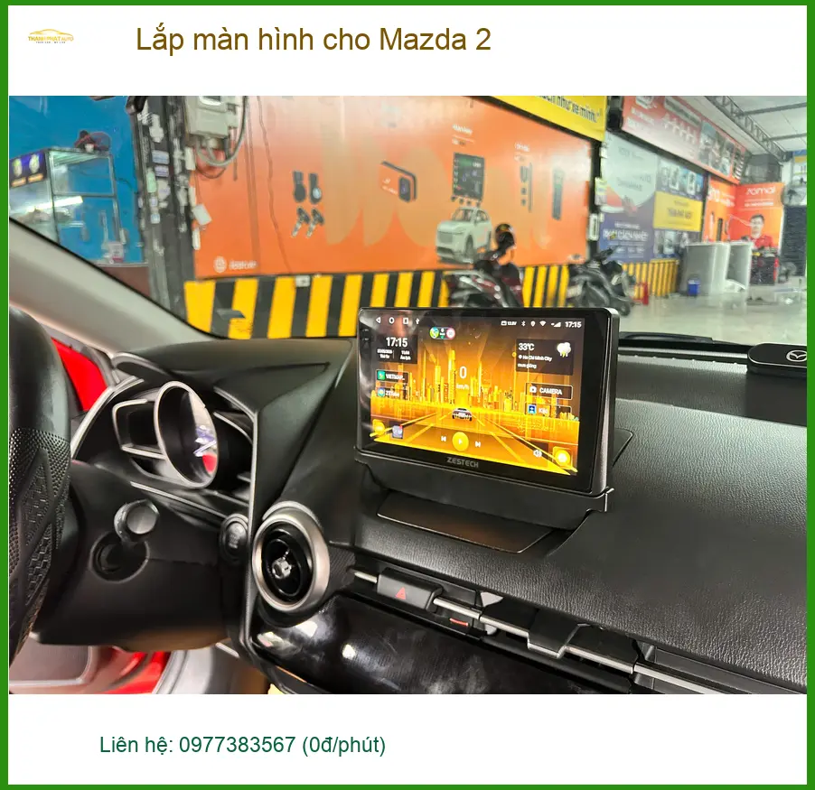 Anh Khang nâng cấp màn hình Android cho Mazda 2 tại Quận 1 vì màn zin đã cũ ảnh thực tế 4