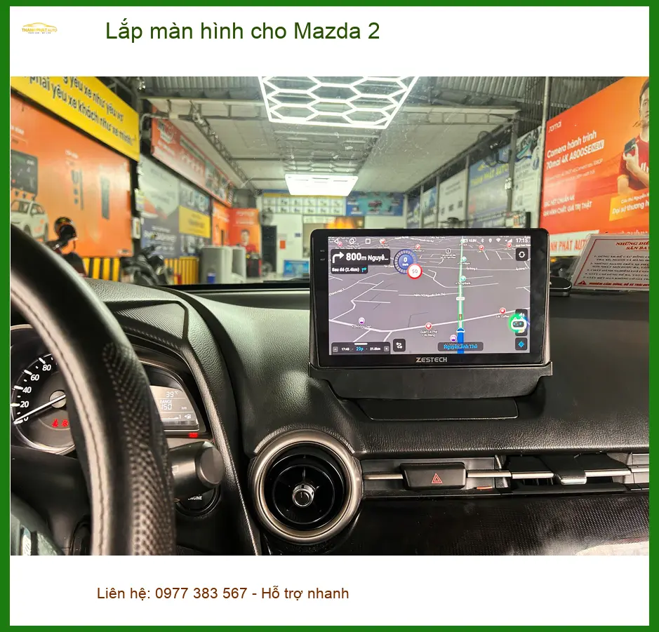 Anh Khang nâng cấp màn hình Android cho Mazda 2 tại Quận 1 vì màn zin đã cũ ảnh thực tế 5