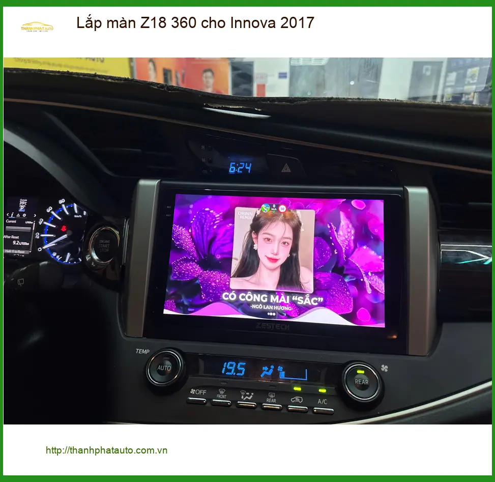 Anh Đức lắp màn Z18 360 cho Innova 2017 tại Quận Tân Phú