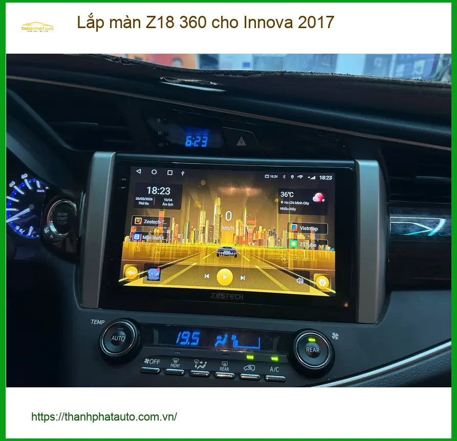Anh Đức lắp màn Z18 360 cho Innova 2017 tại Quận Tân Phú ảnh thực tế 4