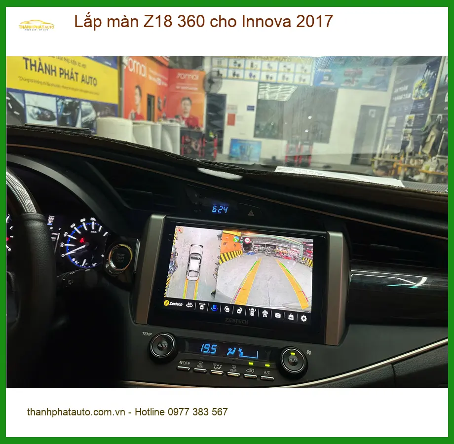 Anh Quang lắp màn Z18 360 cho Innova 2017 tại Nhà Bè để lái xe an toàn hơn ảnh thực tế 5