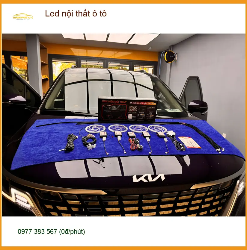 Anh Dũng lắp Led nội thất ô tô cho Hyundai Accent tại Quận Thủ Đức để tăng vẻ sang trọng ảnh thực tế 3