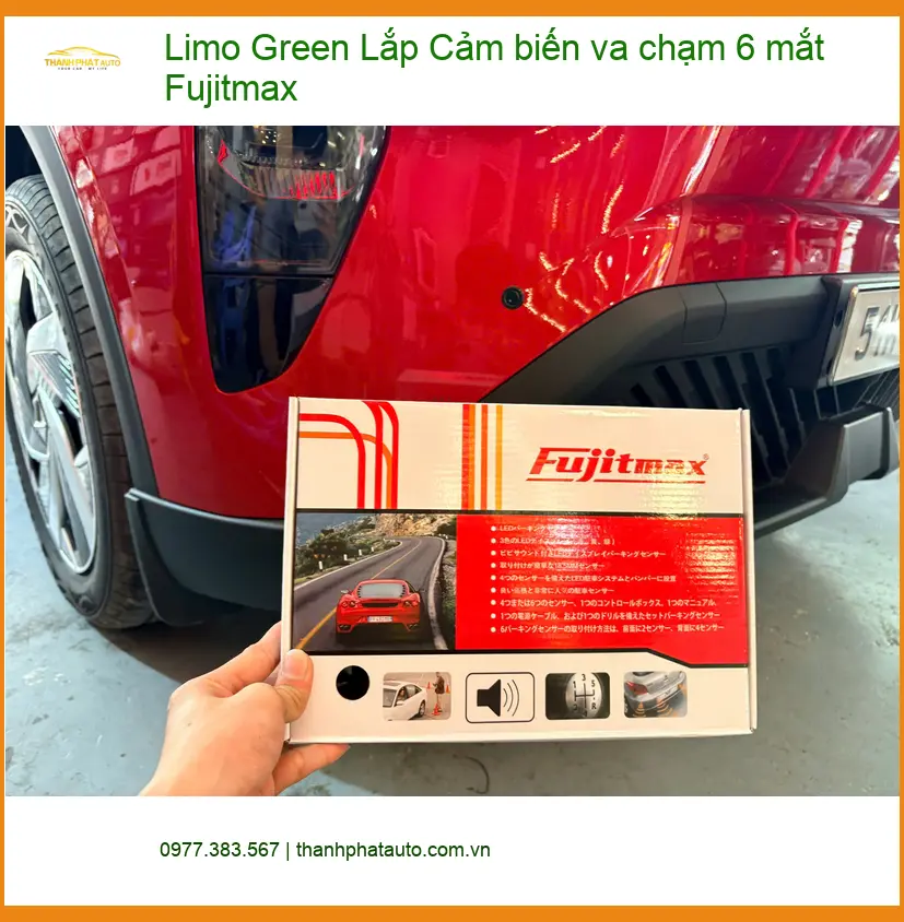Anh Quang lắp Cảm biến va chạm 6 mắt Fujitmax xe Limo Green tại Quận 2 ảnh thực tế 3