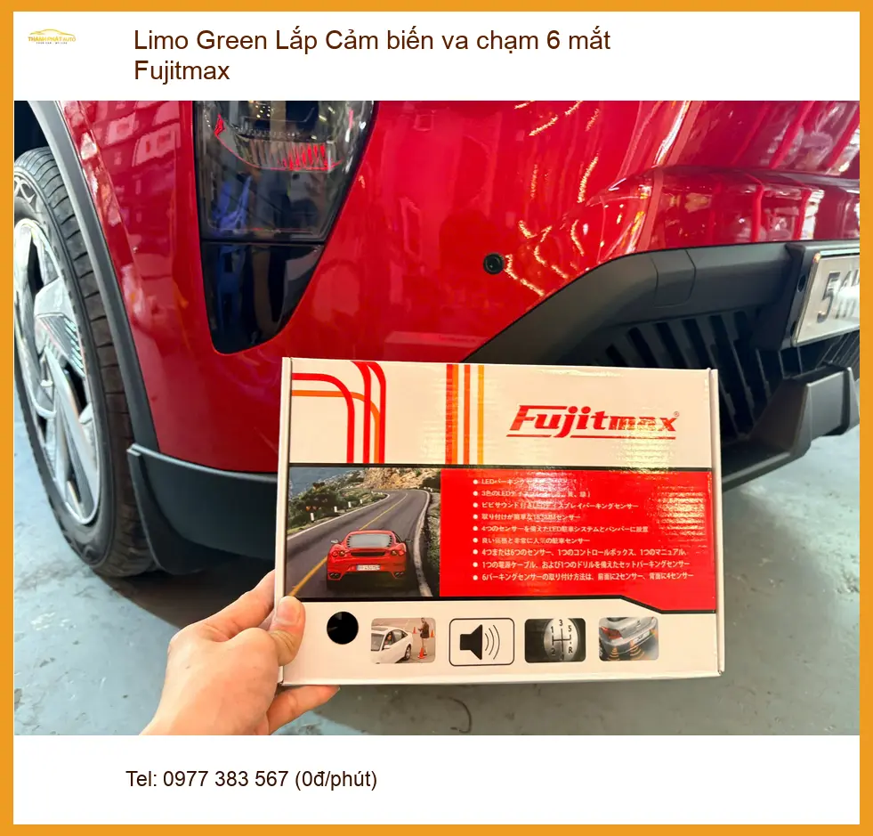 Chị Thu lắp cảm biến va chạm 6 mắt Fujitmax Honda CRV Quận 10 tự tin lùi đỗ
