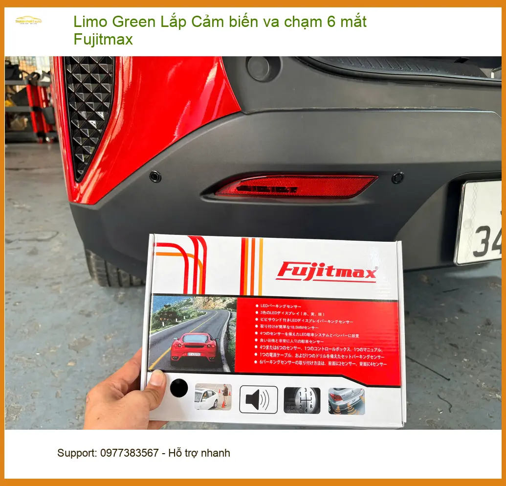 Chị Thu lắp cảm biến va chạm 6 mắt Fujitmax Honda CRV Quận 10 tự tin lùi đỗ ảnh thực tế 2