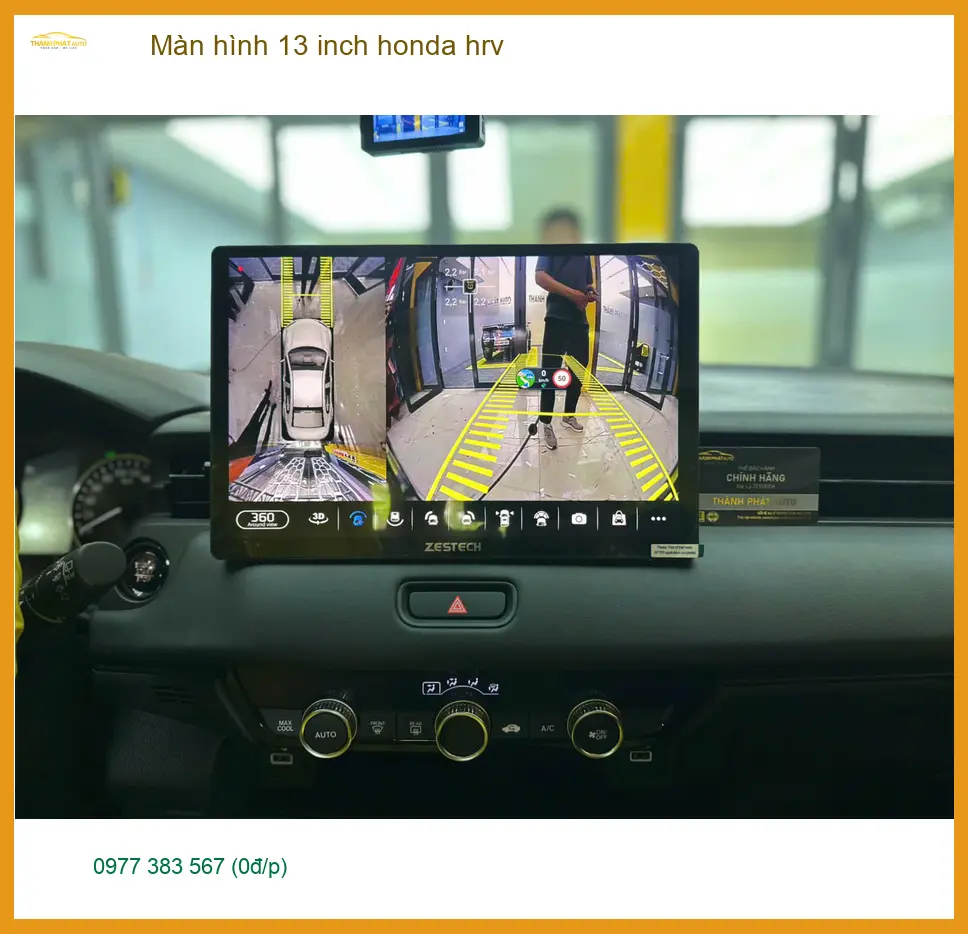 Anh Tấn lắp màn hình 13 inch Honda HR-V tại Quận 1 vì màn zin quá nhỏ ảnh thực tế 2
