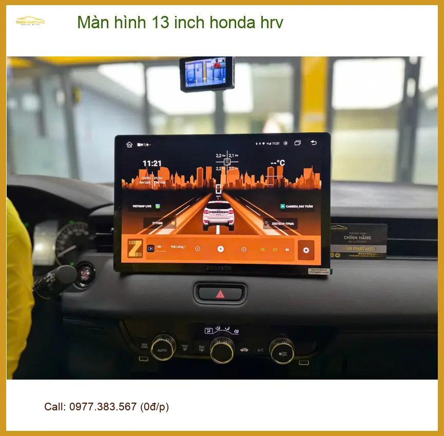 Anh Tấn lắp màn hình 13 inch Honda HR-V tại Quận 1 vì màn zin quá nhỏ ảnh thực tế 5