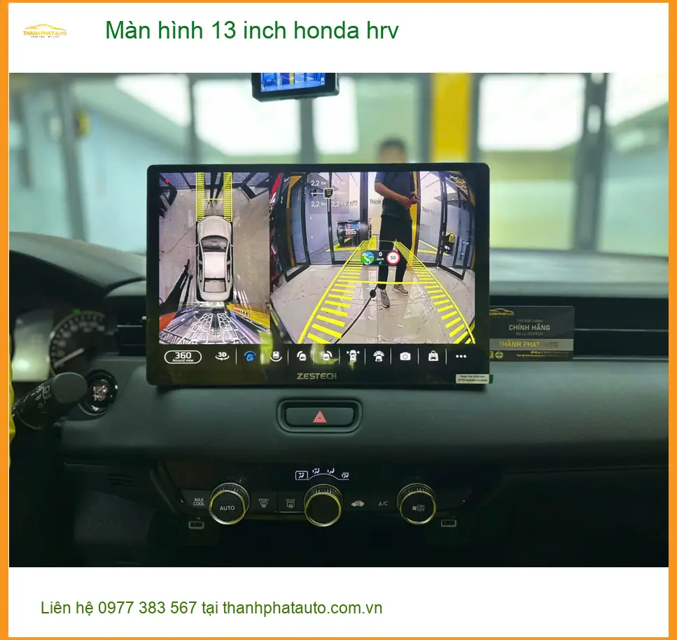 Chị Mai Honda HR-V lắp màn hình 13 inch tại Quận 10 vì màn hình zin chập chờn
