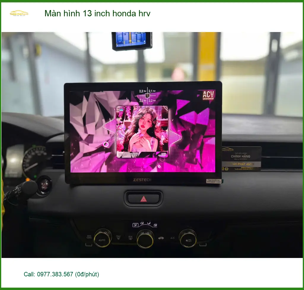 Chị Mai Honda HR-V lắp màn hình 13 inch tại Quận 10 vì màn hình zin chập chờn ảnh thực tế 2