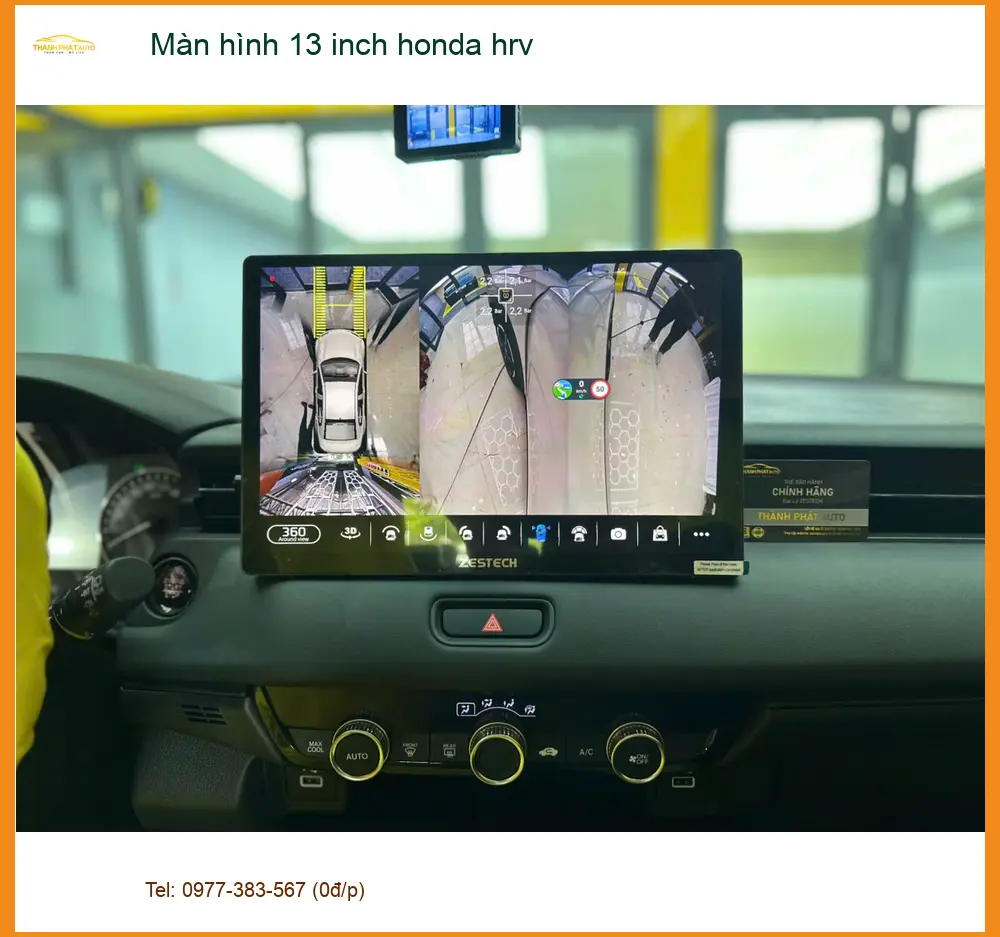Chị Mai Honda HR-V lắp màn hình 13 inch tại Quận 10 vì màn hình zin chập chờn ảnh thực tế 3