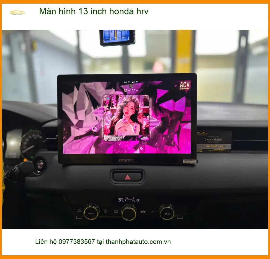 Anh Duy gắn màn hình 13 inch Honda HR-V tại Tân Bình, tăng tiện nghi. ảnh thực tế 3