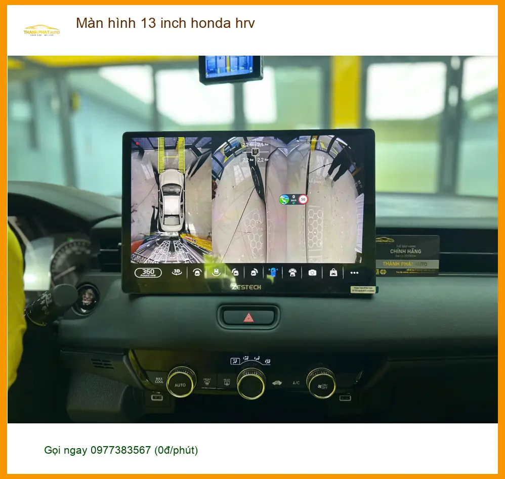 Chú Kiên lắp màn hình 13 inch cho Honda HR-V tại Bình Chánh vì màn hình zin thiếu tính năng ảnh thực tế 2