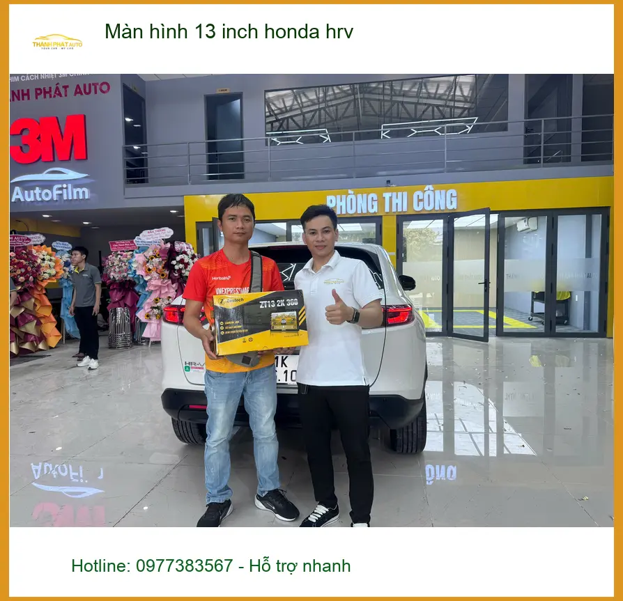 Chú Kiên lắp màn hình 13 inch cho Honda HR-V tại Bình Chánh vì màn hình zin thiếu tính năng ảnh thực tế 4