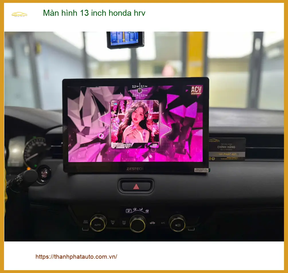 Chú Bách gắn màn hình 13 inch Honda HR-V tại Quận Bình Tân ảnh thực tế 2