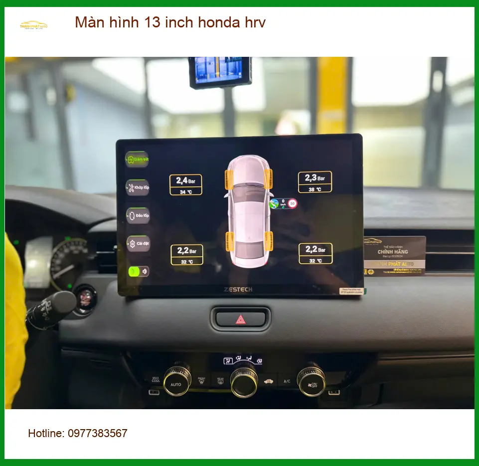 Chú Bách gắn màn hình 13 inch Honda HR-V tại Quận Bình Tân ảnh thực tế 4