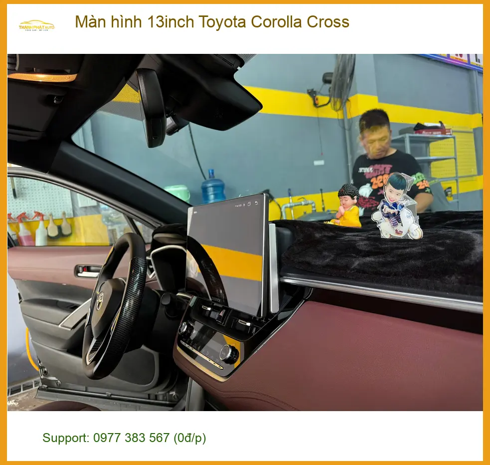 Chú Tùng lắp màn hình 13inch Toyota Corolla Cross ở Quận 6 tiện lợi ảnh thực tế 2