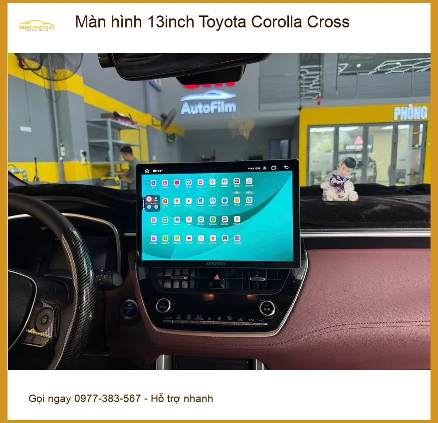 Chú Tùng lắp màn hình 13inch Toyota Corolla Cross ở Quận 6 tiện lợi ảnh thực tế 3