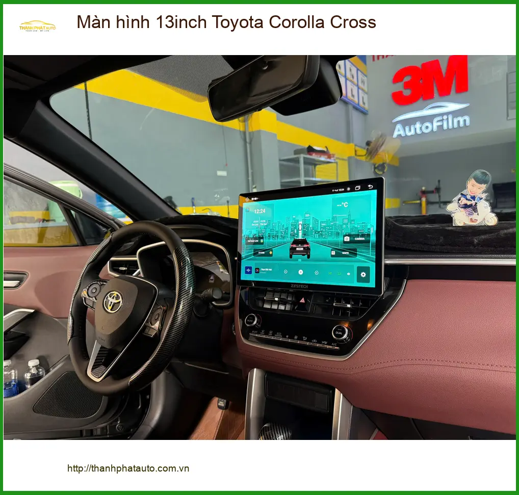 Chú Tùng lắp màn hình 13inch Toyota Corolla Cross ở Quận 6 tiện lợi ảnh thực tế 4