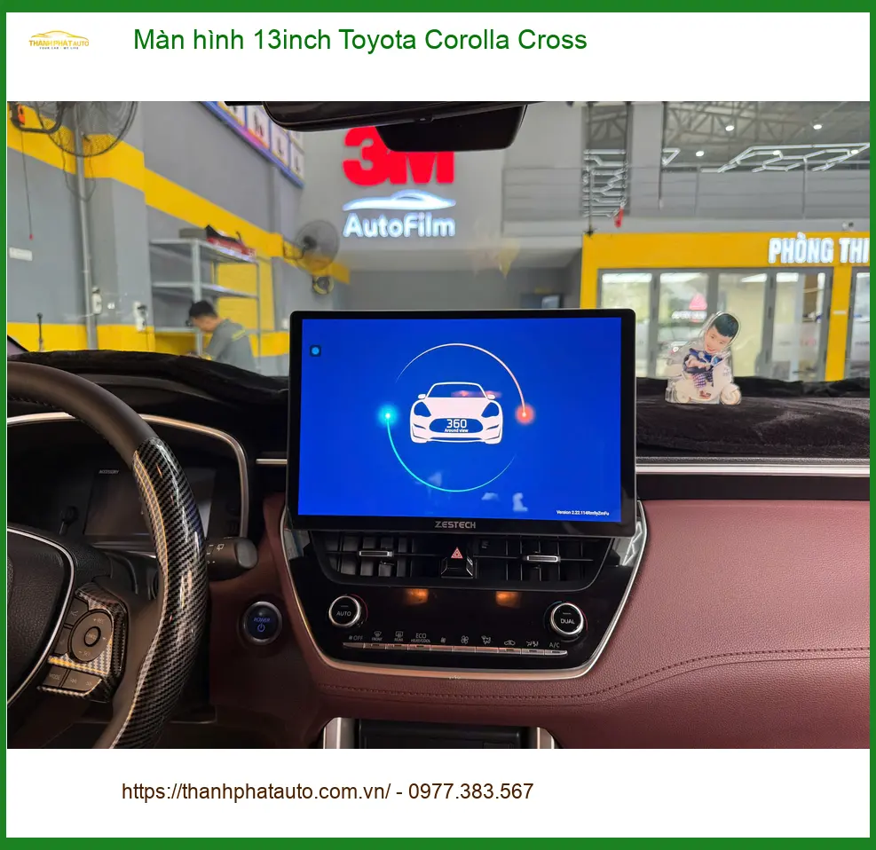 Chú Tấn lắp màn hình 13inch Toyota Corolla Cross tại Thủ Đức để nâng tầm xe