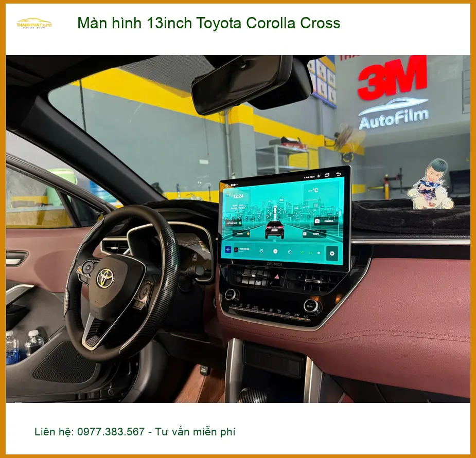 Chú Tấn lắp màn hình 13inch Toyota Corolla Cross tại Thủ Đức để nâng tầm xe ảnh thực tế 2