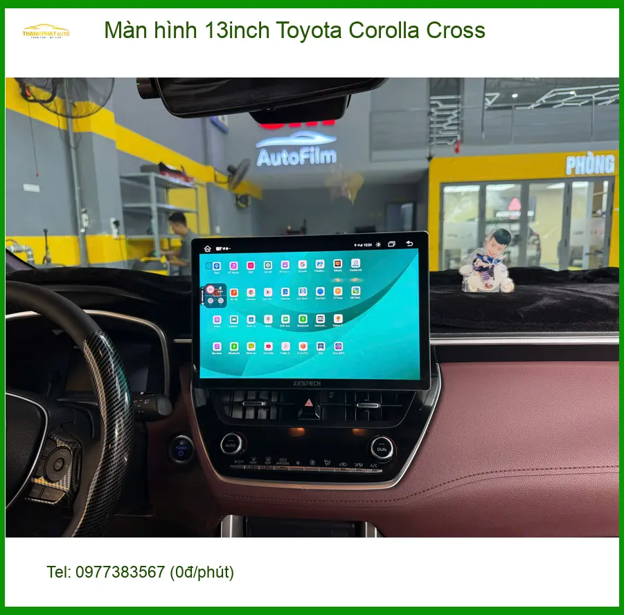 Chú Tấn lắp màn hình 13inch Toyota Corolla Cross tại Thủ Đức để nâng tầm xe ảnh thực tế 3