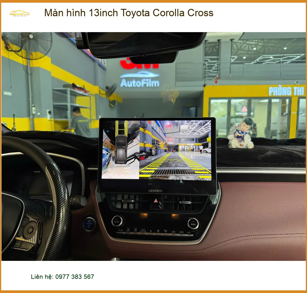 Chú Tấn lắp màn hình 13inch Toyota Corolla Cross tại Thủ Đức để nâng tầm xe ảnh thực tế 4