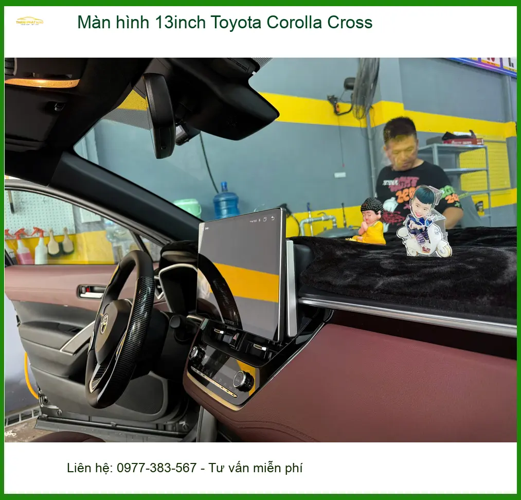 Anh Tấn lắp màn hình 13inch Toyota Corolla Cross tại Quận 12 để nâng tầm trải nghiệm ảnh thực tế 4