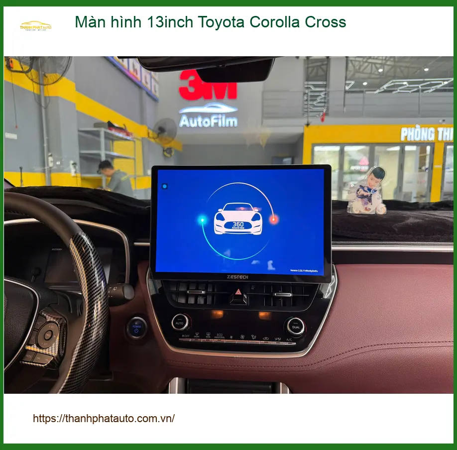 Anh Minh lắp màn hình 13inch Toyota Corolla Cross tại Quận Tân Phú để nâng tầm giải trí ảnh thực tế 3