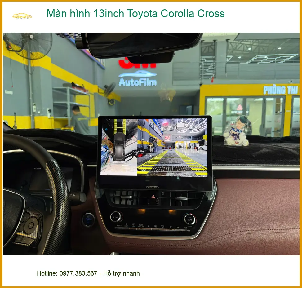 Anh Minh lắp màn hình 13inch Toyota Corolla Cross tại Quận Tân Phú để nâng tầm giải trí ảnh thực tế 4