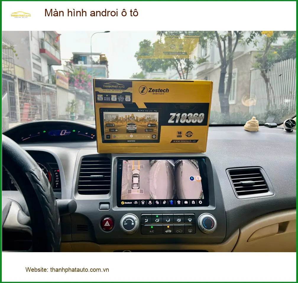 Chị Thảo lắp màn hình Android ô tô cho Honda CRV tại Quận 2 tiện nghi ảnh thực tế 2