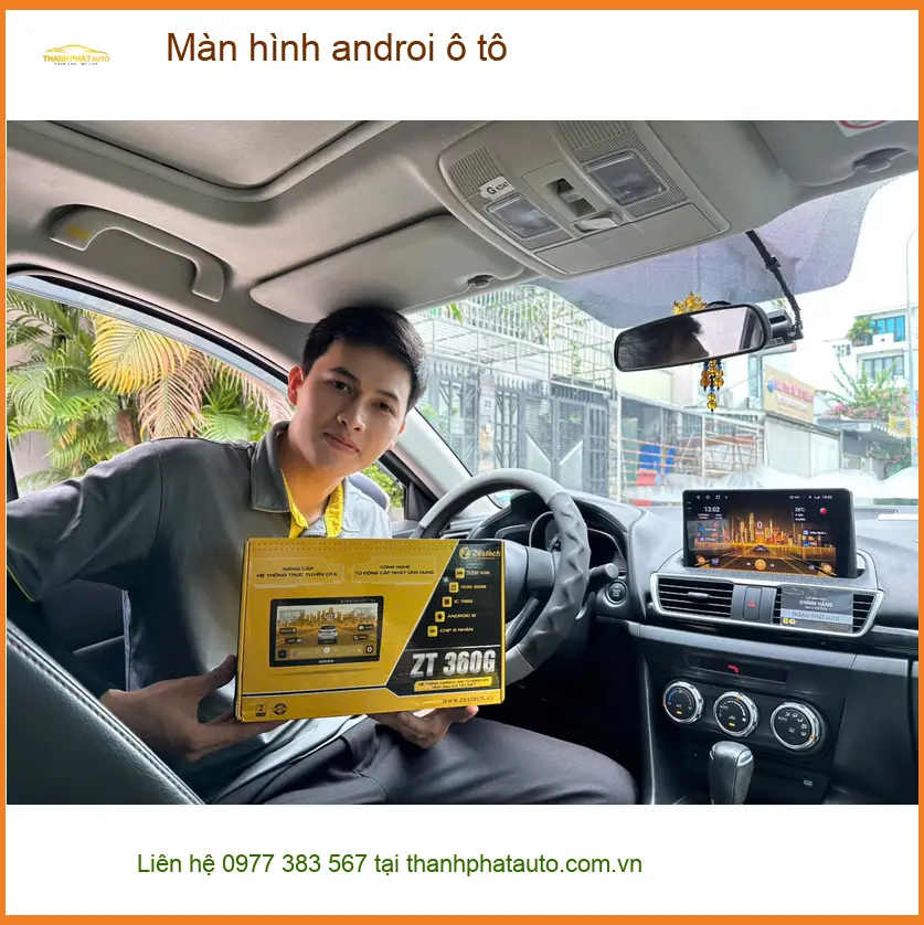 Anh Sơn lắp màn hình Android ô tô Kia Sorento tại Quận 12 thay màn zin cũ ảnh thực tế 5