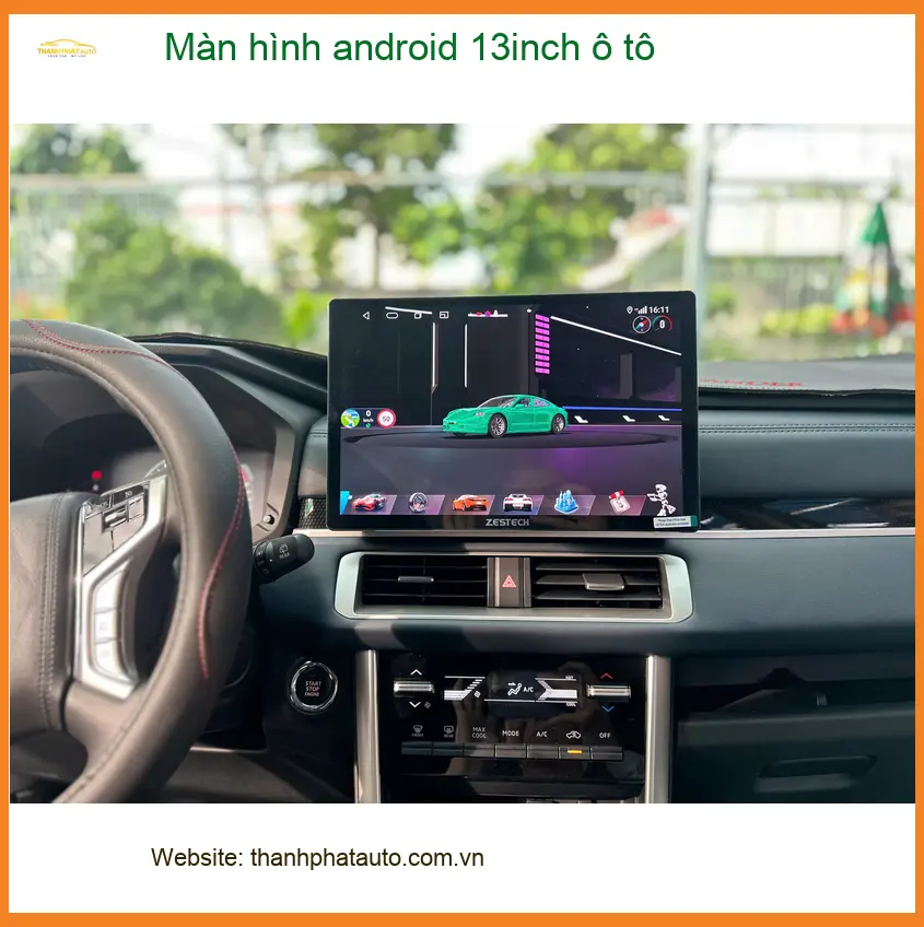 Anh Khải lắp màn hình android 13inch ô tô Honda CRV tại Thủ Đức