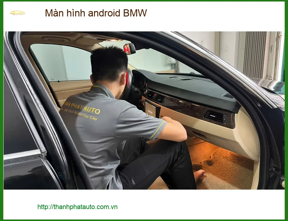 Chú Thắng lắp màn hình Android BMW X3 tại Quận Tân Bình vì màn zin cũ đã lỗi thời ảnh thực tế 2