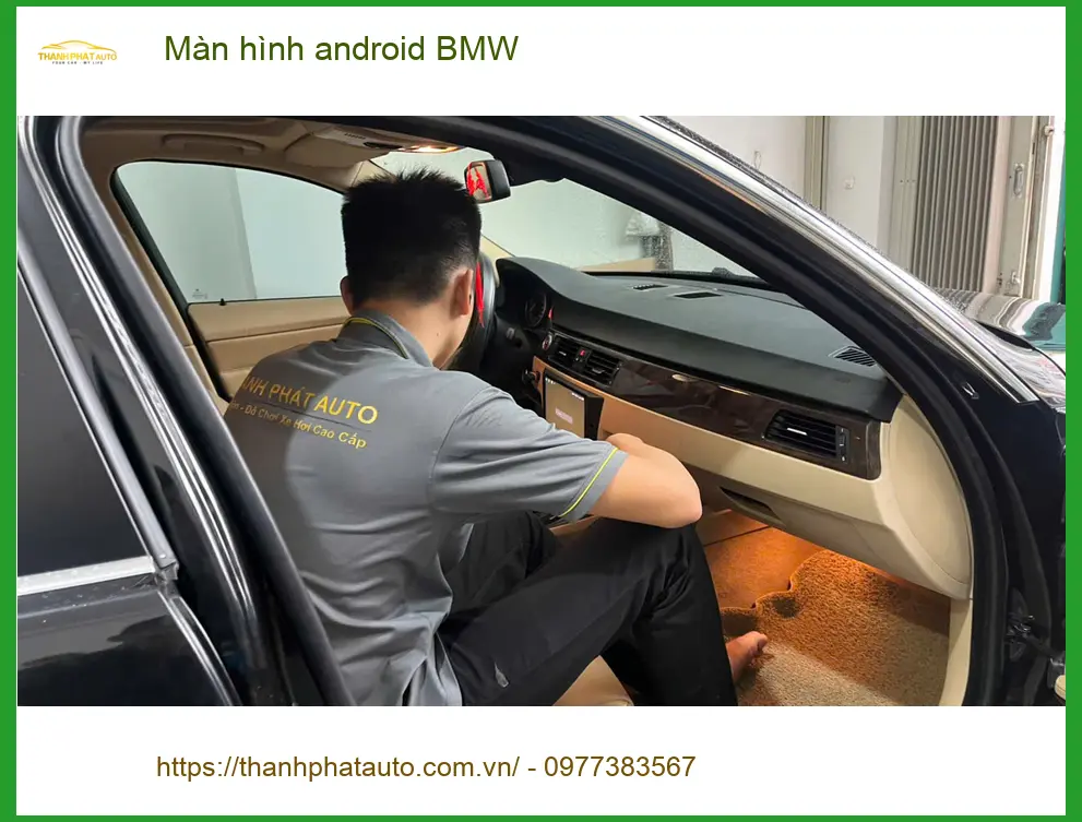 Anh Hưng nâng cấp màn hình Android cho BMW 3 Series tại Quận 6 vì màn zin cũ kỹ ảnh thực tế 4
