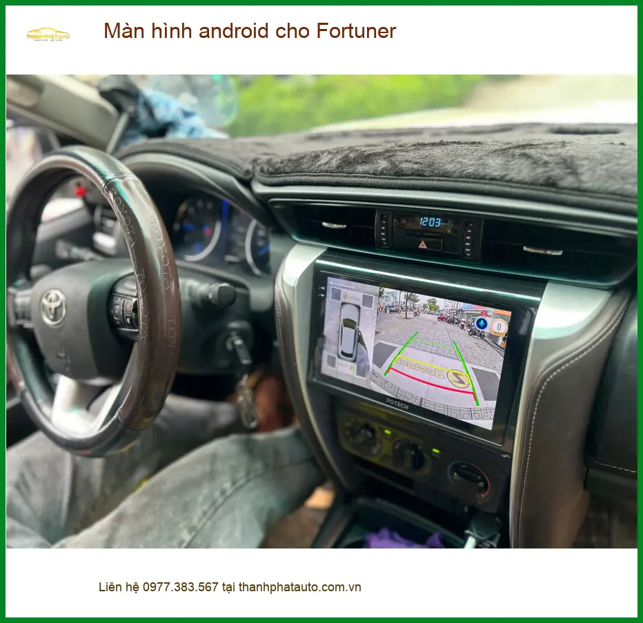 Chị Mai lắp màn hình android cho Fortuner Quận Bình Thạnh uy tín ảnh thực tế 2