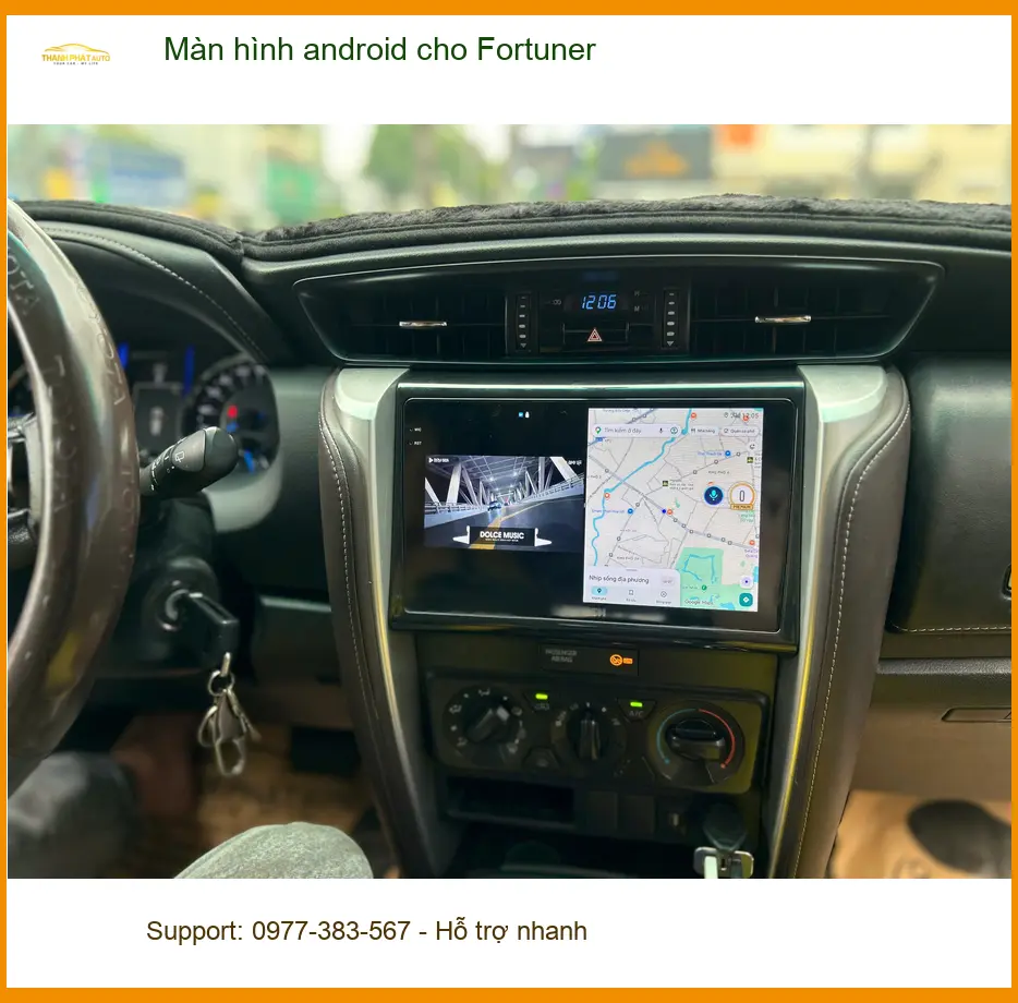 Chị Mai lắp màn hình android cho Fortuner Quận Bình Thạnh uy tín ảnh thực tế 4