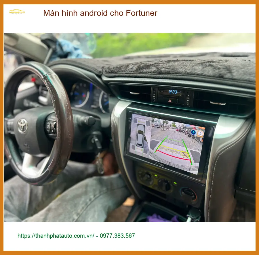 Anh Khang lắp màn hình Android cho Fortuner tại Thủ Đức để giải trí tiện lợi ảnh thực tế 5