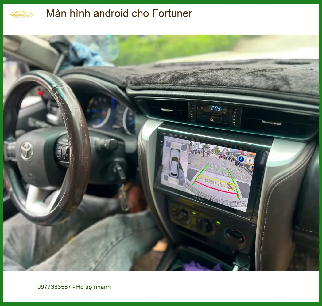 Anh Quang lắp màn hình Android cho Fortuner tại Bình Chánh uy tín, giá tốt