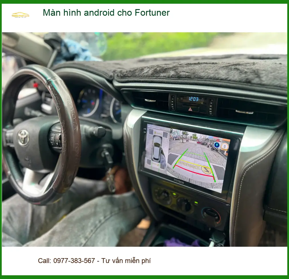 Bác Lâm lắp màn hình android cho Fortuner tại Quận Nhà Bè để nâng tầm trải nghiệm lái ảnh thực tế 4